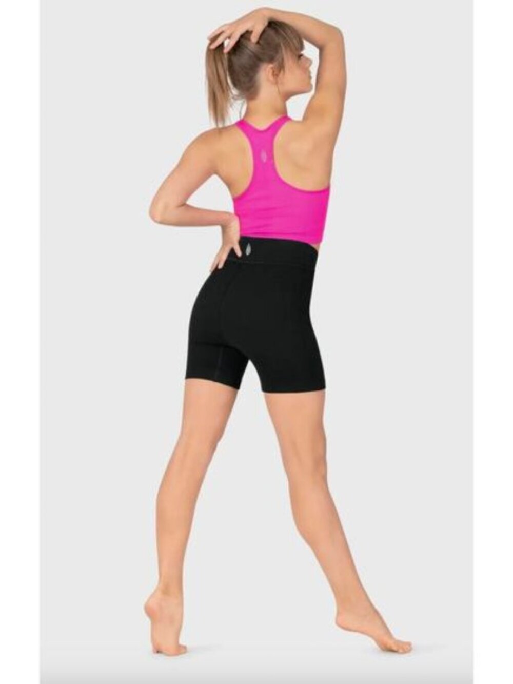 Women's Free People Free Throw High Waisted Ribbed Biker Shorts in Black size XS